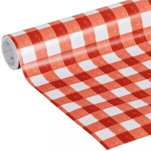 The Pioneer Woman Gingham Adhesive Laminate Roll 20x12 Red White Christmas
